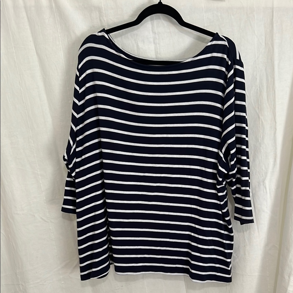 Ava & Viv Blue and White Top